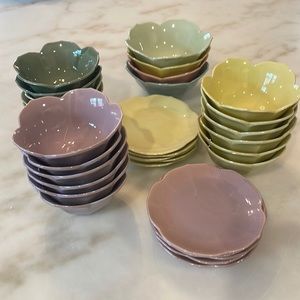 Lot of Lotus bowls and plates.